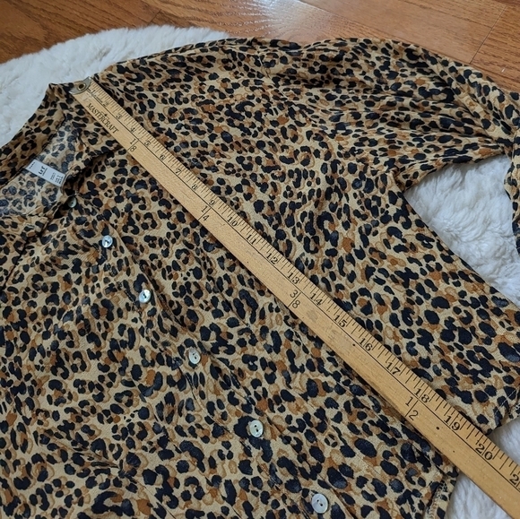 Zara leopard print button down shirt small - Picture 13 of 15